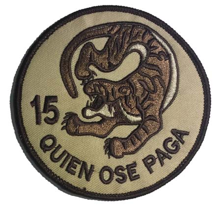 Escudo bordado Ala 15 " Quien ose pague" árido Zaragoza